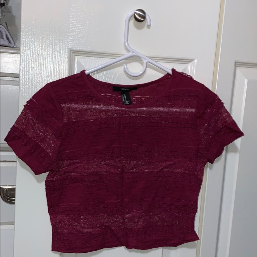 forever 21 mesh crop top
